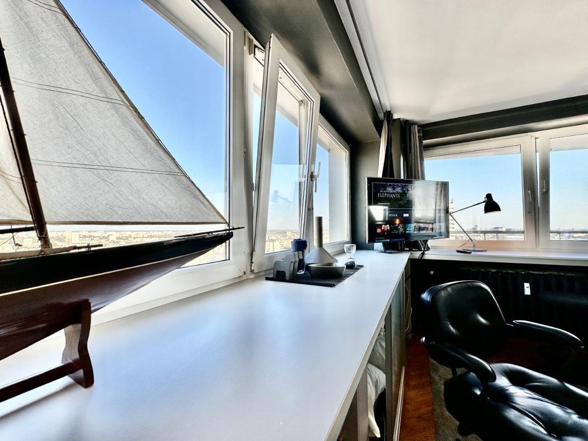 Super Apartament Grey Centrum 2X Metro Fast Wifi 300 Mbs Netflix Appletv Smarttv Spotify Panorama Miasta Varšava Exteriér fotografie