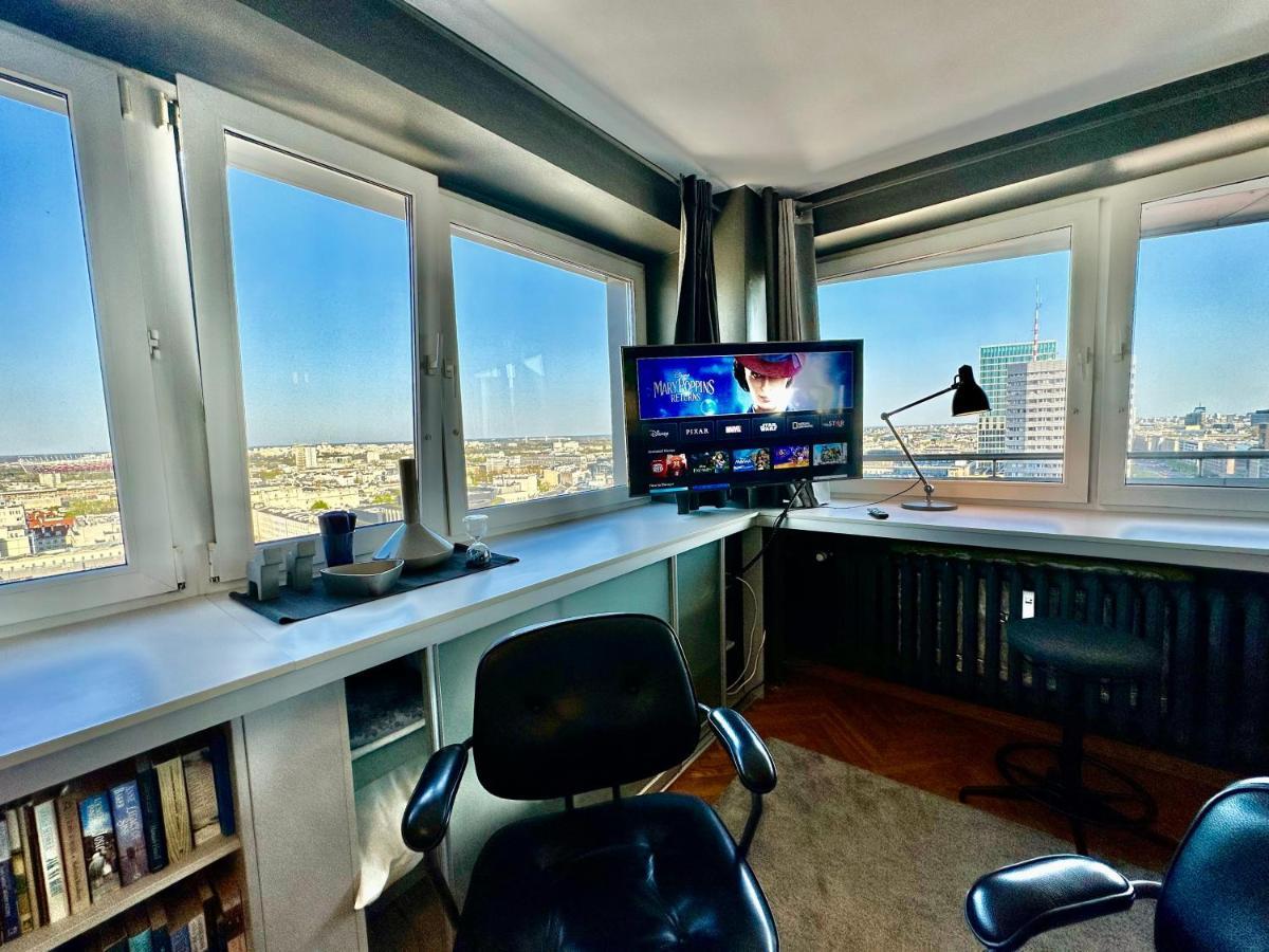 Super Apartament Grey Centrum 2X Metro Fast Wifi 300 Mbs Netflix Appletv Smarttv Spotify Panorama Miasta Varšava Exteriér fotografie