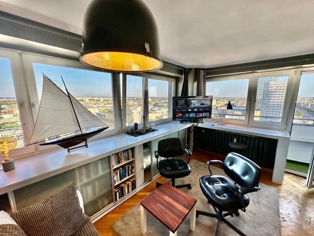 Super Apartament Grey Centrum 2X Metro Fast Wifi 300 Mbs Netflix Appletv Smarttv Spotify Panorama Miasta Varšava Exteriér fotografie