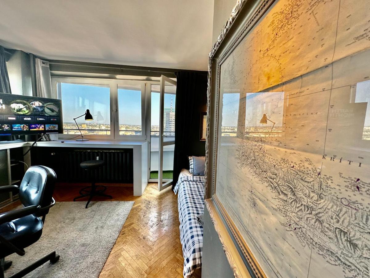 Super Apartament Grey Centrum 2X Metro Fast Wifi 300 Mbs Netflix Appletv Smarttv Spotify Panorama Miasta Varšava Exteriér fotografie